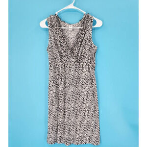 ND Intimates Womens Nightgown Nightie White Black Baroque Stretch M